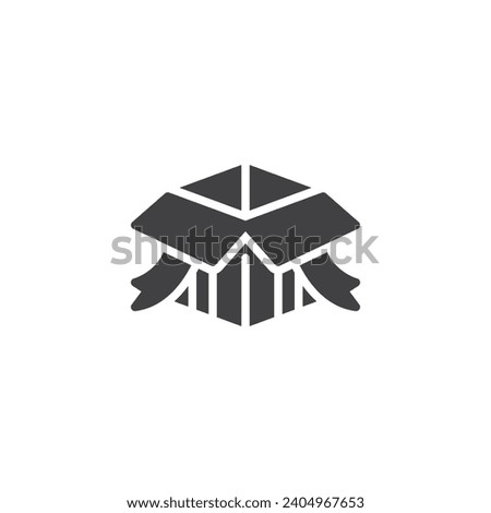 Surprise gift box vector icon. filled flat sign for mobile concept and web design. Open git box glyph icon. Symbol, logo illustration. Vector graphics