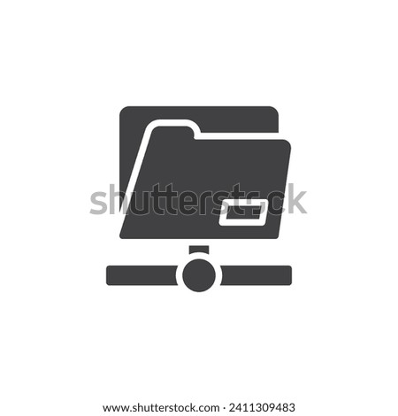 Network folder vector icon. filled flat sign for mobile concept and web design. Network Folder glyph icon. Symbol, logo illustration. Vector graphics