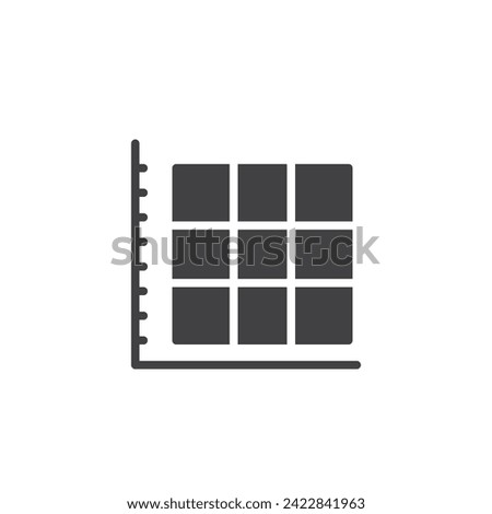 Heat map graph vector icon. filled flat sign for mobile concept and web design. Heat map glyph icon. Symbol, logo illustration. Vector graphics