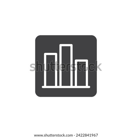 Bar graph vector icon. filled flat sign for mobile concept and web design. Bar Chart glyph icon. Symbol, logo illustration. Vector graphics