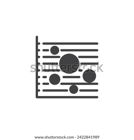 Bubble Chart vector icon. filled flat sign for mobile concept and web design. Data points with circles glyph icon. Symbol, logo illustration. Vector graphics