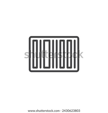 Barcode line icon. linear style sign for mobile concept and web design. Barcode outline vector icon. Symbol, logo illustration. Vector graphics