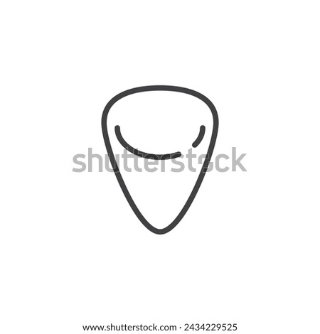 Guitar Pick line icon. linear style sign for mobile concept and web design. Guitar pick outline vector icon. Symbol, logo illustration. Vector graphics