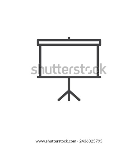 Business Presentation line icon. linear style sign for mobile concept and web design. Blank projector screen outline vector icon. Symbol, logo illustration. Vector graphics