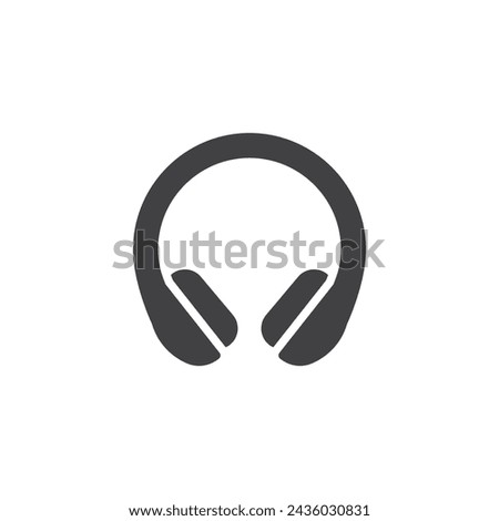 Headphones earphones vector icon. filled flat sign for mobile concept and web design. Wireless headphones glyph icon. Symbol, logo illustration. Vector graphics