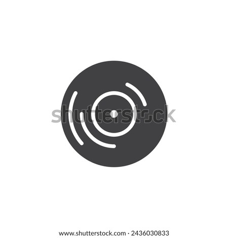 Vinyl Record vector icon. filled flat sign for mobile concept and web design. Vinyl record glyph icon. Symbol, logo illustration. Vector graphics