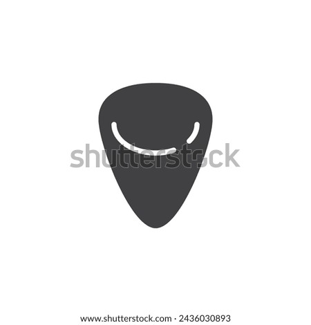 Guitar pick vector icon. filled flat sign for mobile concept and web design. Guitar Pick glyph icon. Symbol, logo illustration. Vector graphics