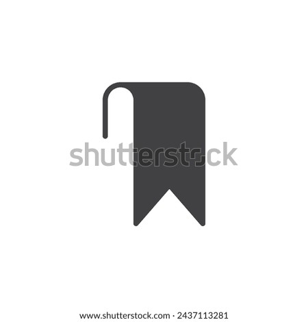Bookmark vector icon. filled flat sign for mobile concept and web design. Bookmark glyph icon. Symbol, logo illustration. Vector graphics