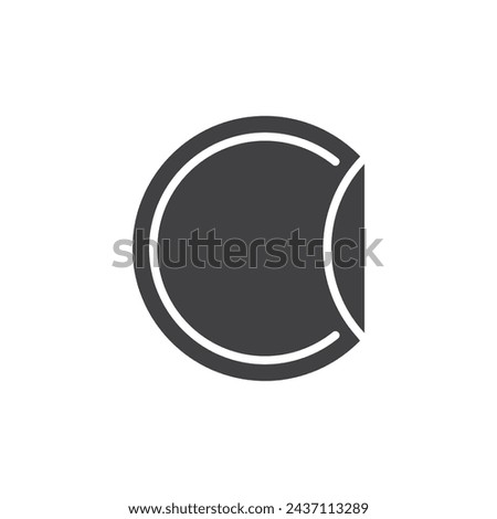 Round-shaped label or sticker vector icon. filled flat sign for mobile concept and web design. Round Label glyph icon. Symbol, logo illustration. Vector graphics