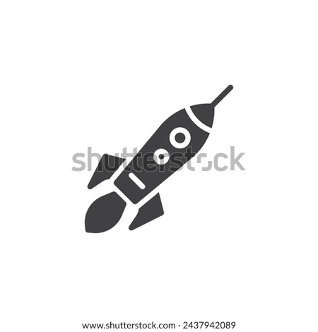 Rocket spaceship vector icon. filled flat sign for mobile concept and web design. Rocket launch glyph icon. Business startup symbol, logo illustration. Vector graphics