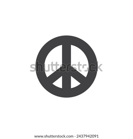 Pacifist sign vector icon. filled flat sign for mobile concept and web design. Peace symbol glyph icon. Symbol, logo illustration. Vector graphics