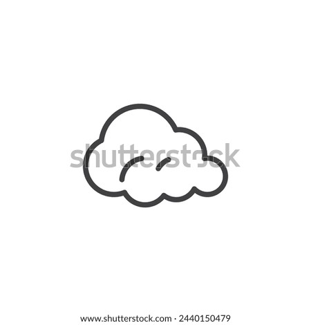 Cloud line icon. linear style sign for mobile concept and web design. Cloudy outline vector icon. Overcast weather symbol, logo illustration. Vector graphics