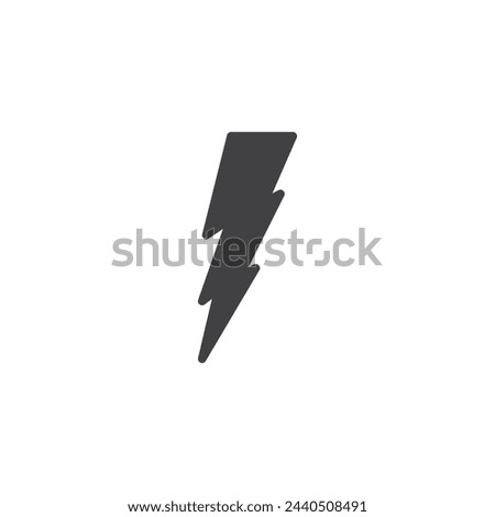 Lightning bolt vector icon. filled flat sign for mobile concept and web design. Lightning glyph icon. Thunderstorm weather symbol, logo illustration. Vector graphics