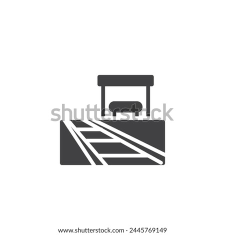 Train station platform vector icon. filled flat sign for mobile concept and web design. Train Station glyph icon. Symbol, logo illustration. Vector graphics