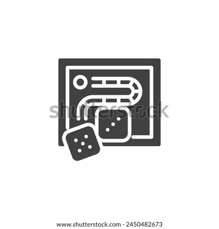 Game board vector icon. filled flat sign for mobile concept and web design. Board Game Dice glyph icon. Symbol, logo illustration. Vector graphics