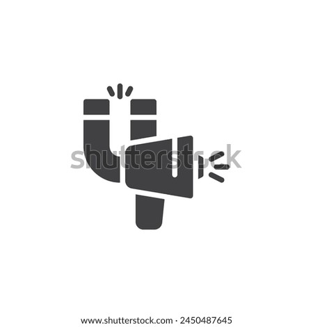 Affiliate Marketing vector icon. filled flat sign for mobile concept and web design. Advertising, promoting glyph icon. Symbol, logo illustration. Vector graphics
