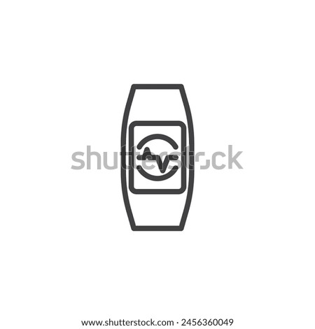 Fitness Tracker line icon. linear style sign for mobile concept and web design. Fitness tracker outline vector icon. Sport bracelet symbol, logo illustration. Vector graphics
