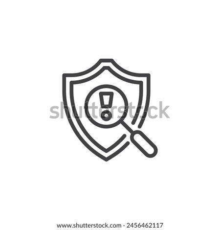 Incident Response line icon. linear style sign for mobile concept and web design. Cybersecurity analyzing outline vector icon. Symbol, logo illustration. Vector graphics