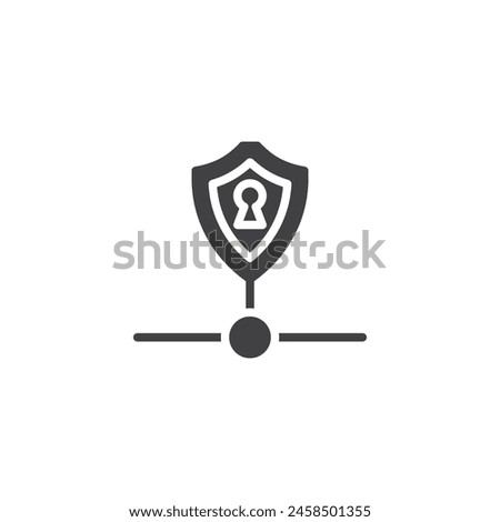Secure Server Connection vector icon. filled flat sign for mobile concept and web design. Secure Connection glyph icon. Symbol, logo illustration. Vector graphics
