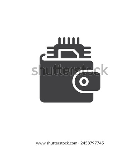 Digital Wallet vector icon. filled flat sign for mobile concept and web design. E-wallet glyph icon. Symbol, logo illustration. Vector graphics