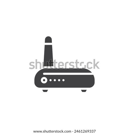 Wifi modem vector icon. filled flat sign for mobile concept and web design. Modem or router glyph icon. Symbol, logo illustration. Vector graphics