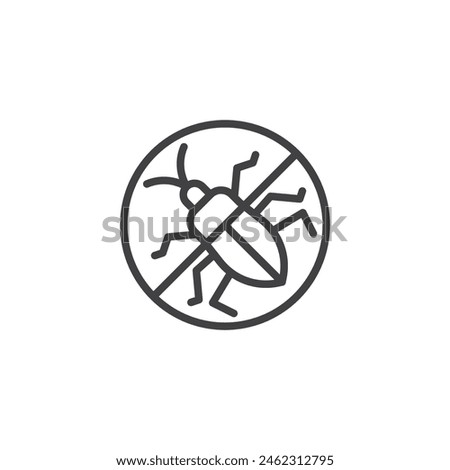 Pest Control line icon. Stop bug linear style sign for mobile concept and web design. Pest Control outline vector icon. Symbol, logo illustration. Vector graphics