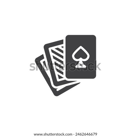 Spade cards vector icon. filled flat sign for mobile concept and web design. Playing cards glyph icon. Symbol, logo illustration. Vector graphics
