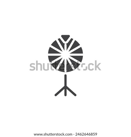 Prize spinning wheel vector icon. filled flat sign for mobile concept and web design. Casino Spinning Wheel glyph icon. Symbol, logo illustration. Vector graphics