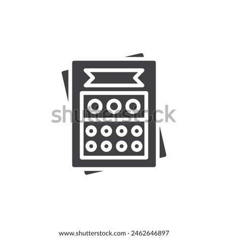 Lottery game ticket vector icon. filled flat sign for mobile concept and web design. Lottery Ticket glyph icon. Symbol, logo illustration. Vector graphics