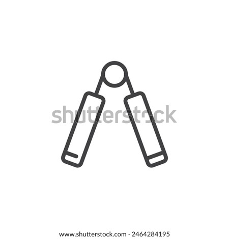 Hand Grip Strengthener line icon. linear style sign for mobile concept and web design. Grip Strength Trainer outline vector icon. Symbol, logo illustration. Vector graphics