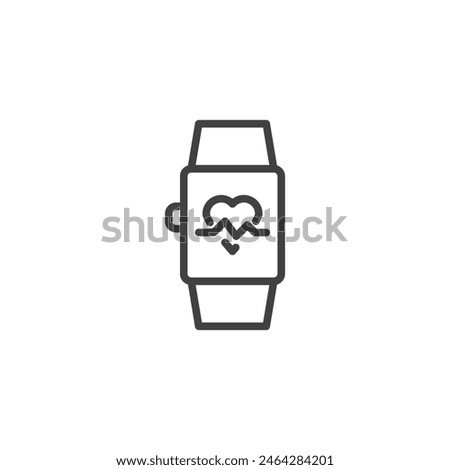 Fitness tracker line icon. linear style sign for mobile concept and web design. Fitness tracker outline vector icon. Symbol, logo illustration. Vector graphics