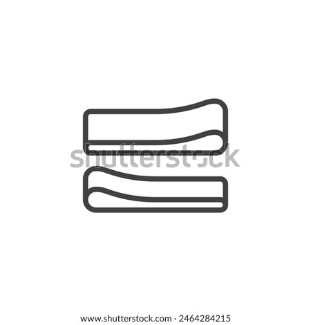 Resistance Band line icon. linear style sign for mobile concept and web design. Stretchy elastic band outline vector icon. Symbol, logo illustration. Vector graphics