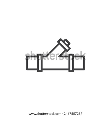 Backflow preventer line icon. linear style sign for mobile concept and web design. Backwater Valve outline vector icon. Symbol, logo illustration. Vector graphics