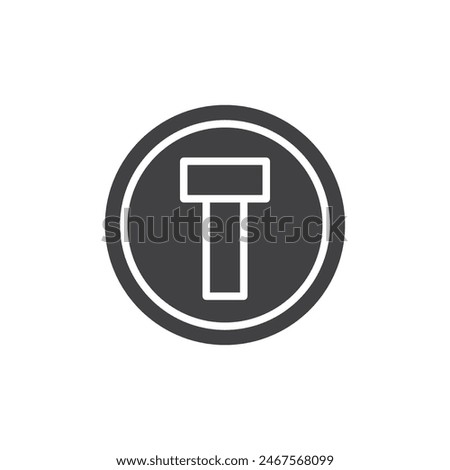 Dead end roadsign vector icon. filled flat sign for mobile concept and web design. Dead End sign glyph icon. Symbol, logo illustration. Vector graphics