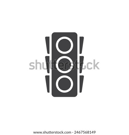 Stoplight vector icon. filled flat sign for mobile concept and web design. Traffic Light glyph icon. Semaphore symbol, logo illustration. Vector graphics