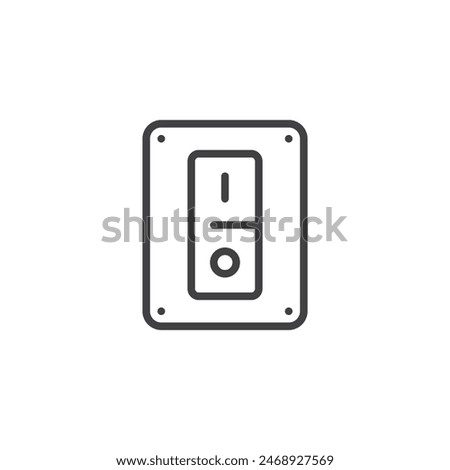 Light switch line icon. linear style sign for mobile concept and web design. Electric switch outline vector icon. Symbol, logo illustration. Vector graphics