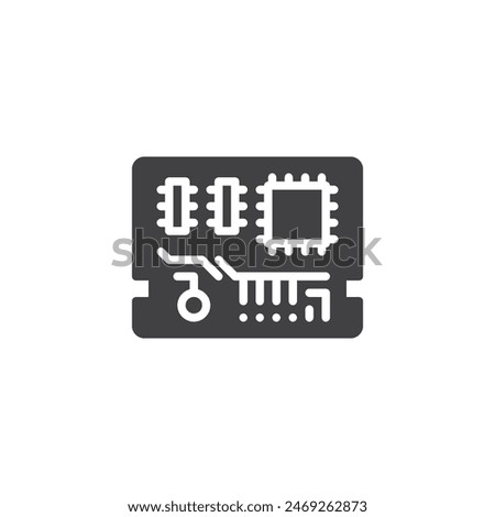 Circuit Board vector icon. filled flat sign for mobile concept and web design. Circuit Board glyph icon. Symbol, logo illustration. Vector graphics