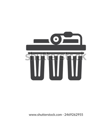 Water purification filter vector icon. filled flat sign for mobile concept and web design. Home water filtration glyph icon. Symbol, logo illustration. Vector graphics