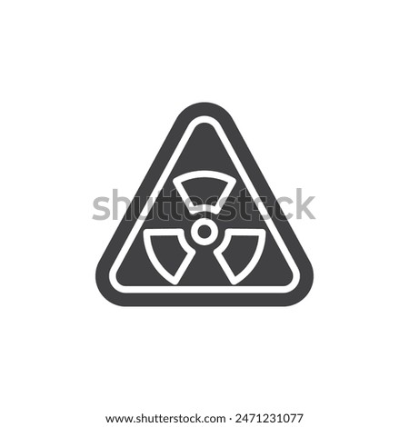 Radiation trefoil symbol vector icon. filled flat sign for mobile concept and web design. Radioactive Warning Sign glyph icon. Symbol, logo illustration. Vector graphics