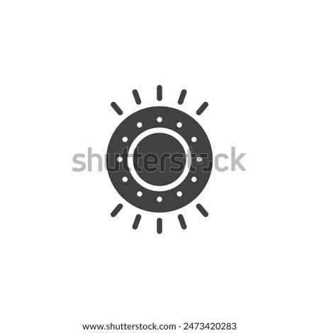Led pool light vector icon. filled flat sign for mobile concept and web design. Swimming pool underwater light glyph icon. Symbol, logo illustration. Vector graphics