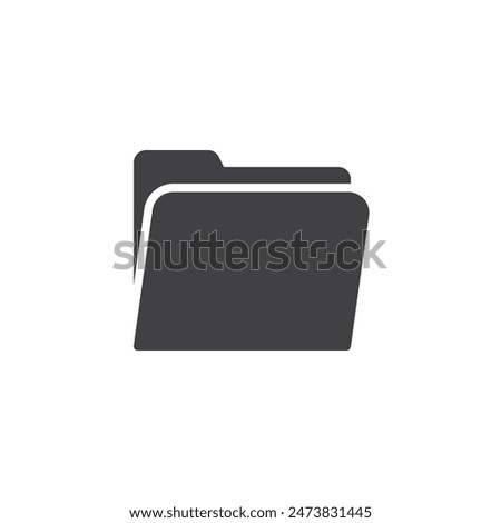 File folder vector icon. filled flat sign for mobile concept and web design. Document folder glyph icon. Symbol, logo illustration. Vector graphics