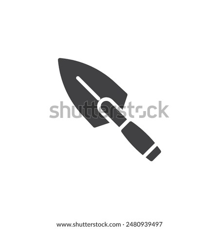 Trowel tool vector icon. filled flat sign for mobile concept and web design. Masonry Trowel glyph icon. Symbol, logo illustration. Vector graphics