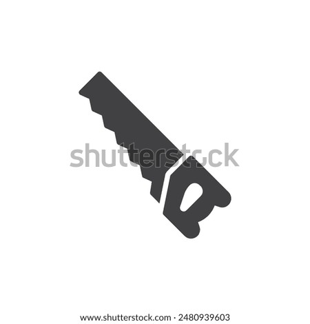 Handsaw tool vector icon. filled flat sign for mobile concept and web design. Hand saw glyph icon. Symbol, logo illustration. Vector graphics