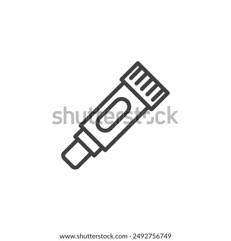 Glue Stick line icon. linear style sign for mobile concept and web design. Glue stick outline vector icon. Symbol, logo illustration. Vector graphics