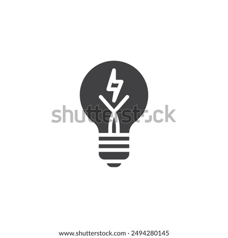 Idea lamp vector icon. filled flat sign for mobile concept and web design. Light Bulb glyph icon. Symbol, logo illustration. Vector graphics
