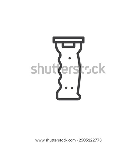 Camera Grip line icon. linear style sign for mobile concept and web design. Camera grip outline vector icon. Symbol, logo illustration. Vector graphics