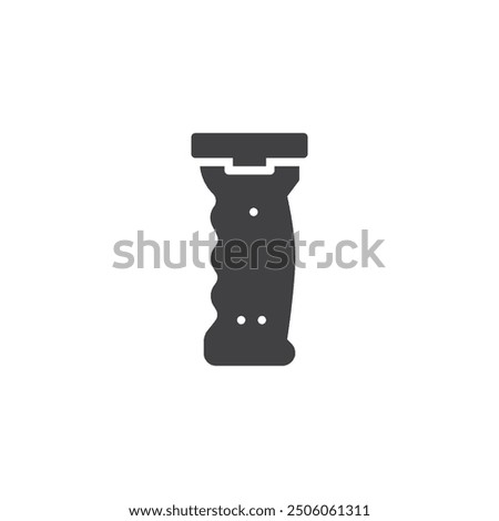 Camera grip vector icon. filled flat sign for mobile concept and web design. Camera Grip glyph icon. Symbol, logo illustration. Vector graphics