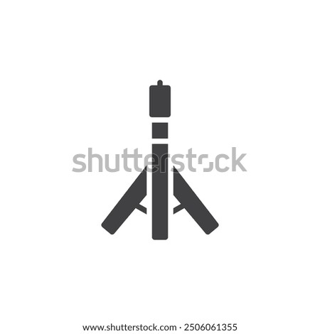 Tripod stand vector icon. filled flat sign for mobile concept and web design. Adjustable light stand glyph icon. Symbol, logo illustration. Vector graphics