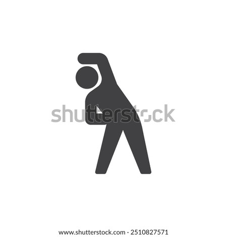 Stretching man vector icon. filled flat sign for mobile concept and web design. Person stretching glyph icon. Flexibility symbol, logo illustration. Vector graphics