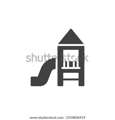 Playground slide vector icon. filled flat sign for mobile concept and web design. Playground slide glyph icon. Symbol, logo illustration. Vector graphics